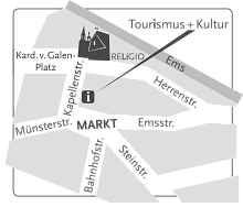 Anfahrt Tourist-Info Anfahrt Tourist-Info © Stadt Telgte