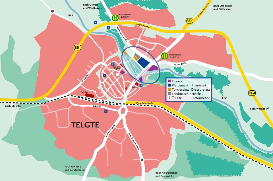 Anreiseplan MGM&nbsp;&copy;&nbsp;Stadt Telgte