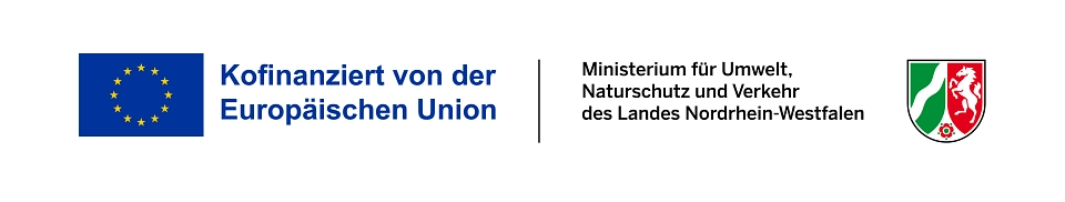 Förderlogo EFRE&nbsp;&copy;&nbsp;Europäische Union & MInisterium für Umwelt, Naturschutz und Verkehr des Landes Nordrhein-Westfalen