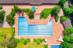 Freibad, Luftaufnahme Freibad, Luftaufnahme