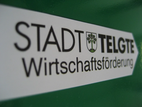 Schild Wirtschaftsförderung Stadt Telgte