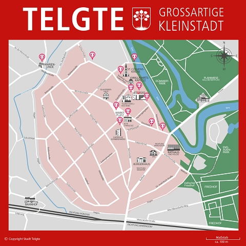 Stadtplan Lauschtour Stadtplan Lauschtour © Stadt Telgte